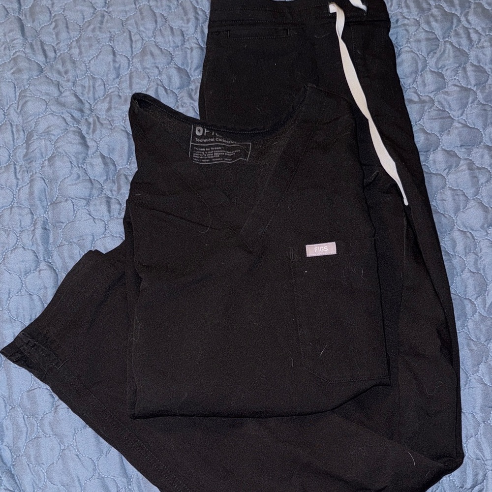 Women’s Fig Black Srcub SET SMALL